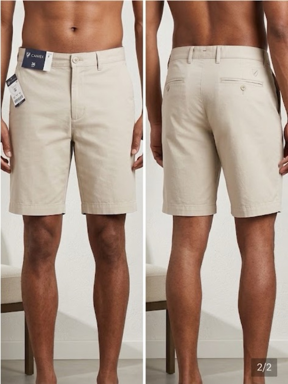 Daniel Cremieux Light Beige Flat-Front Men’s Shorts